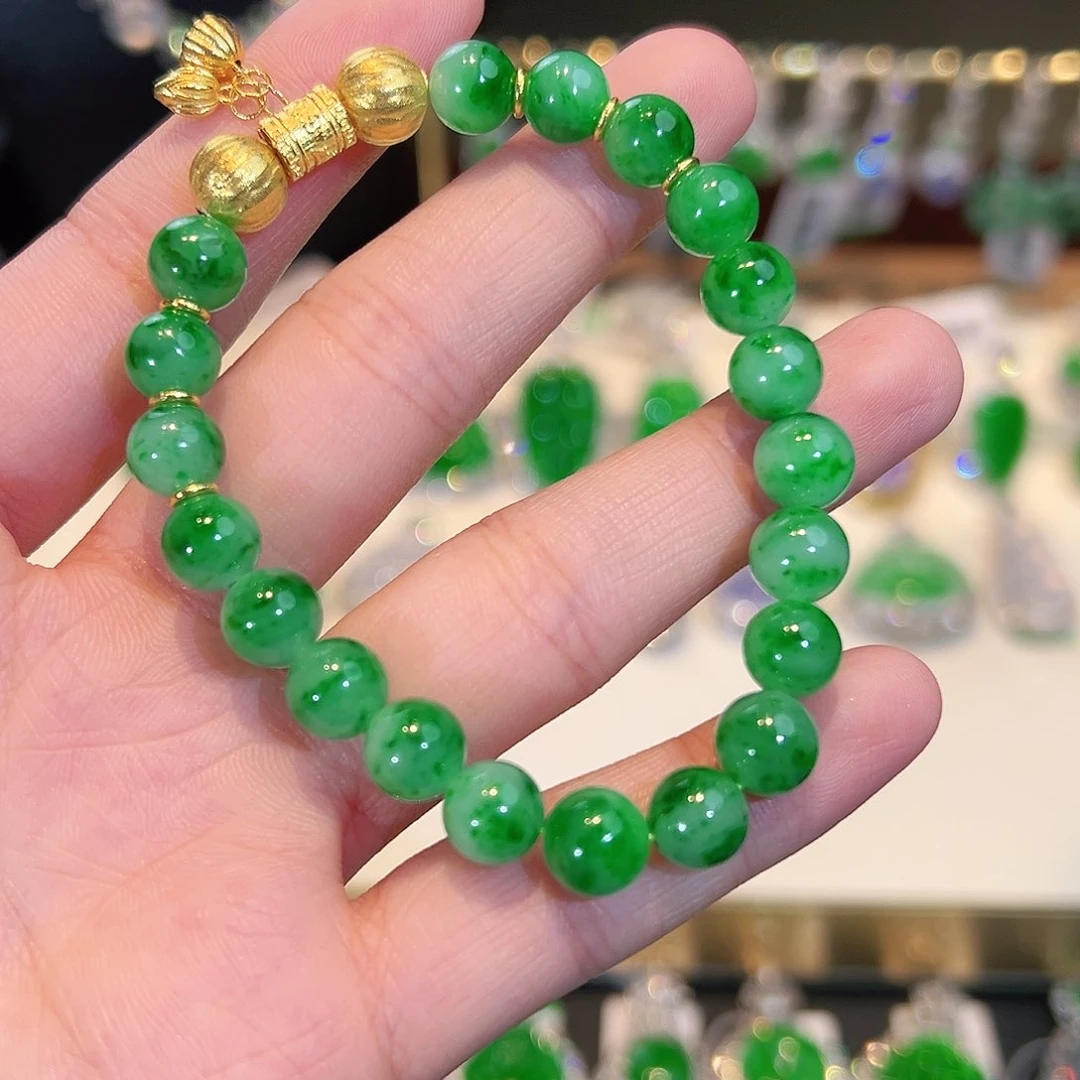 C***o18K金镶嵌手链翡翠翡翠