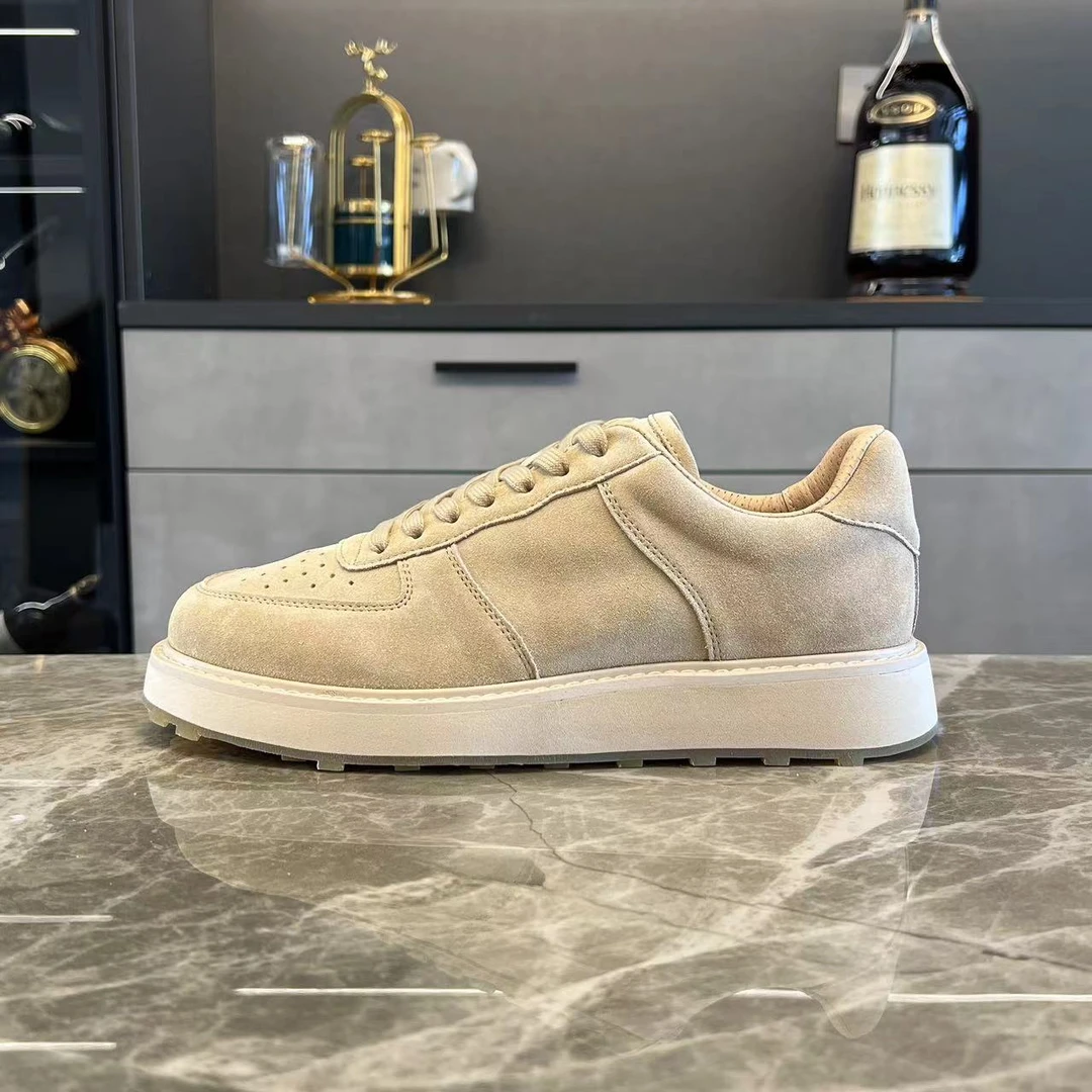 Y2L男士休闲时尚百搭透气复古潮流舒适经典厚底潮款真皮男单鞋