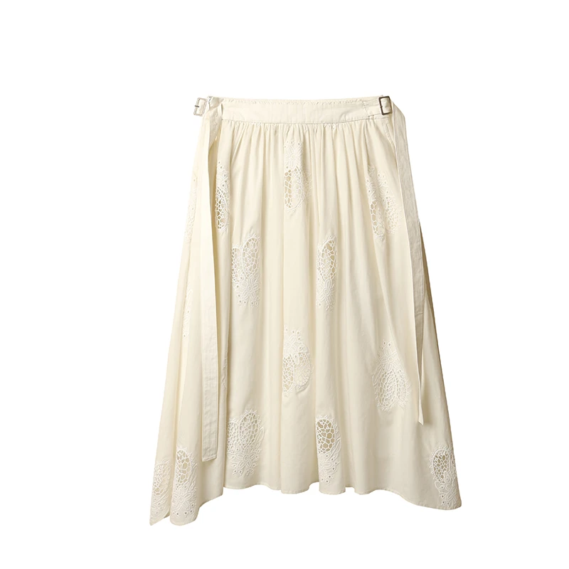 【ICE DUST】新品25春夏镂空长袖罩衫刺绣长裙半裙女