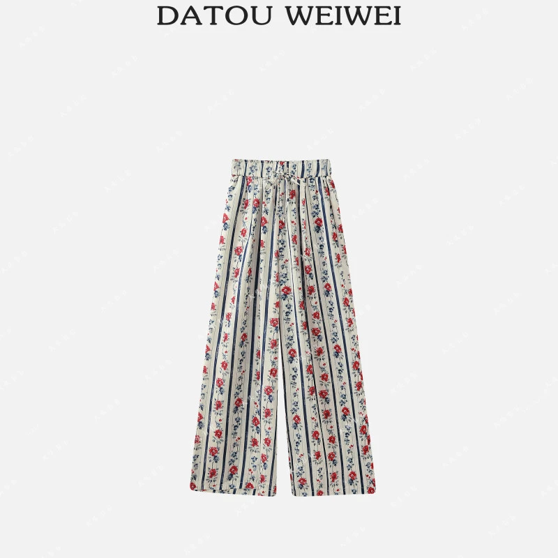 【DTWW大头韦韦】时尚复古碎花休闲直筒裤531145
