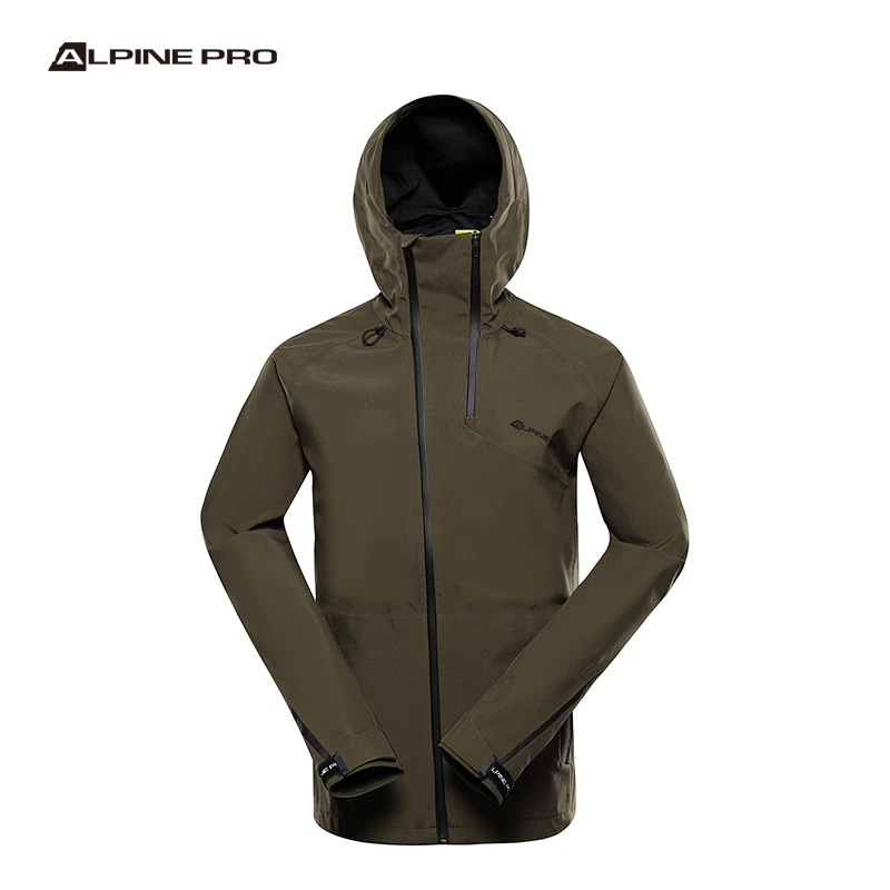 阿尔派妮2024秋冬新品压胶防水软壳衣男士户外运动外套连帽