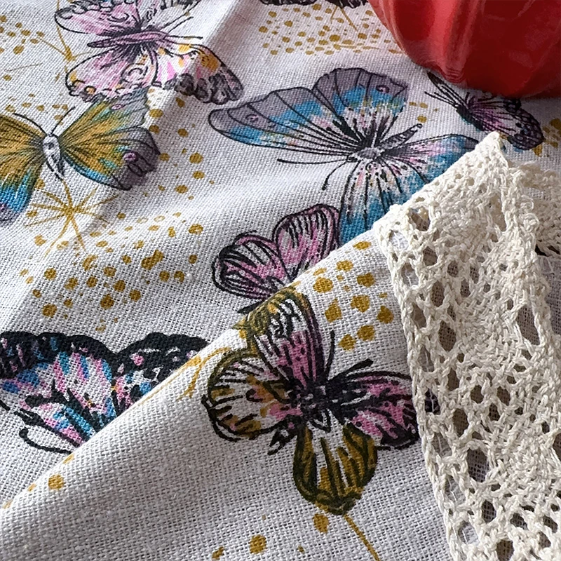 桌布布艺棉麻日系田园风小清新茶几餐桌布家用ins风可水洗书桌垫