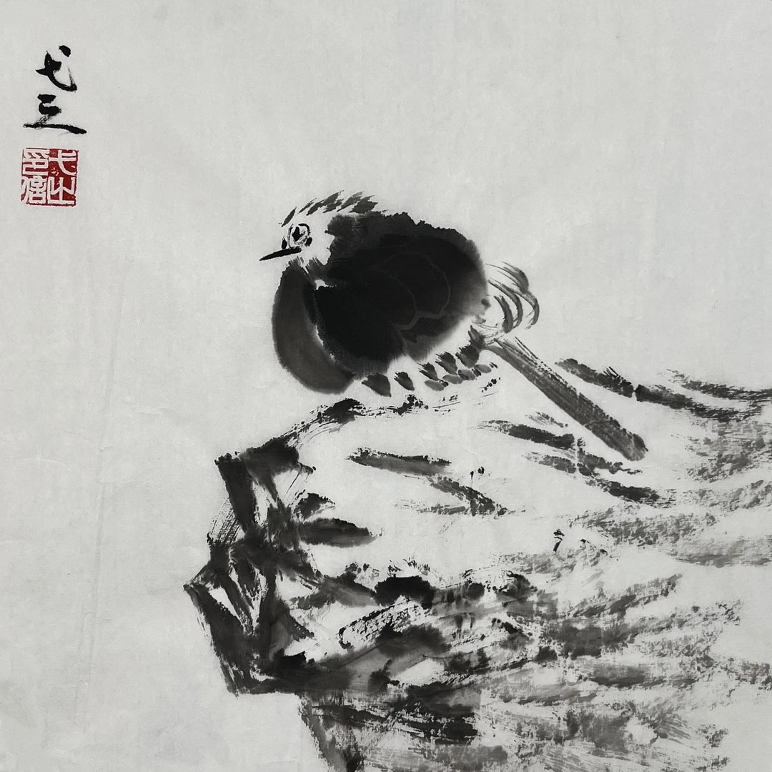 张大风艺术馆 宋奕博手绘写意小品S09  33×33