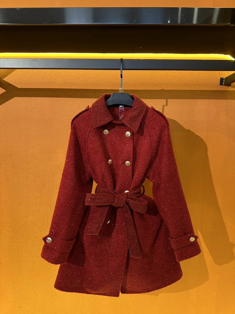 品牌DT-2024冬季新款时尚气质中长款外套R8881