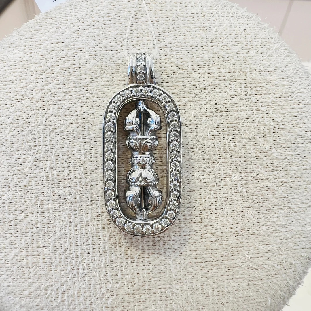 金刚杵 铂金吊坠 pt950吊坠