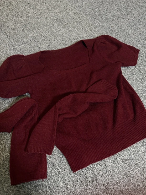 凤尾裙同款 拼接袖打底衫女优雅气质毛衣