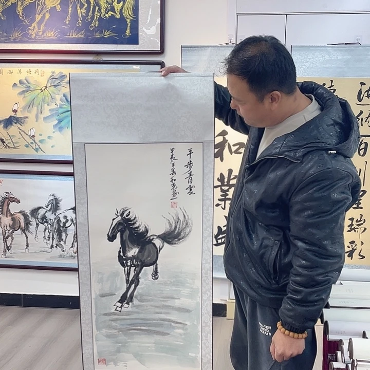 国画平步青云手绘作品