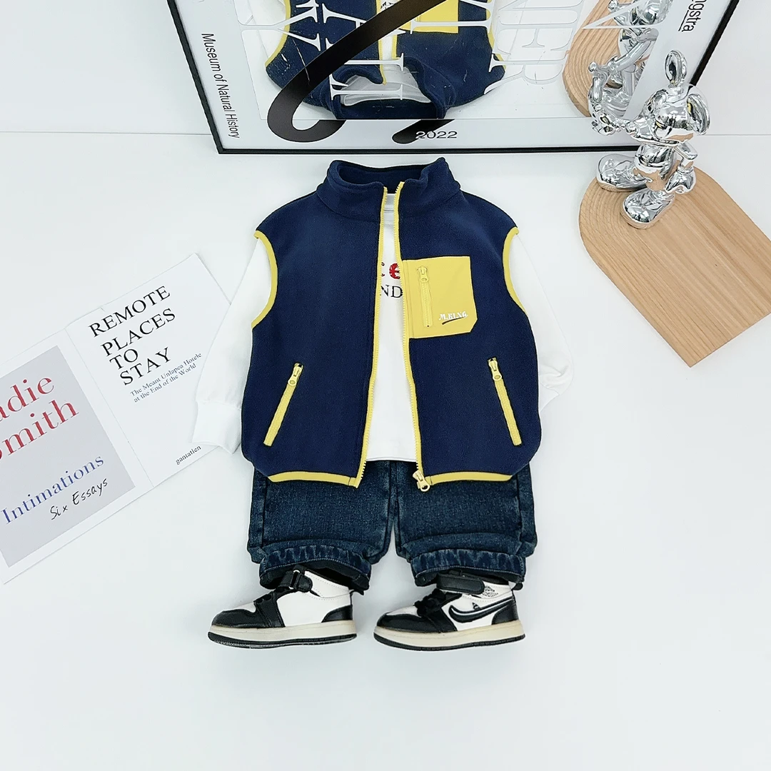 儿童冬马甲加厚款2025新款秋冬装男童外套 HZ251085 悠悠童话童装