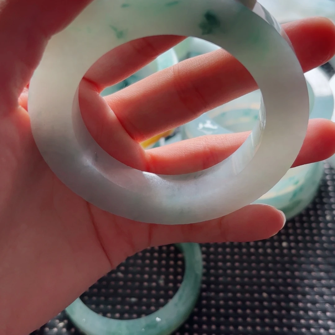 紫***絮未镶嵌天然缅甸a货翡翠定制翡翠