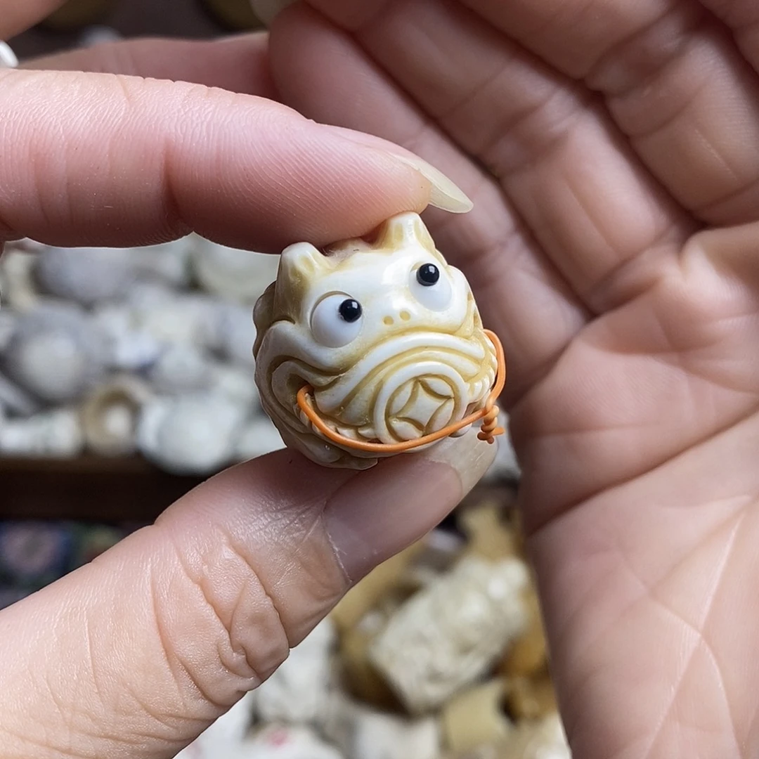 鹿骨把件9号有钱呱