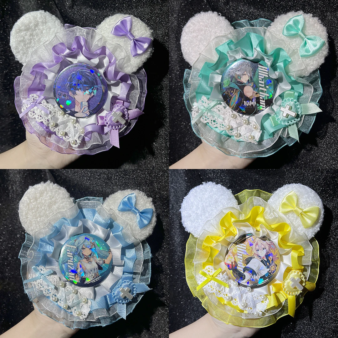 新款原创可爱米奇耳朵吧唧托diy谷美徽章手工二次元痛包装饰成品