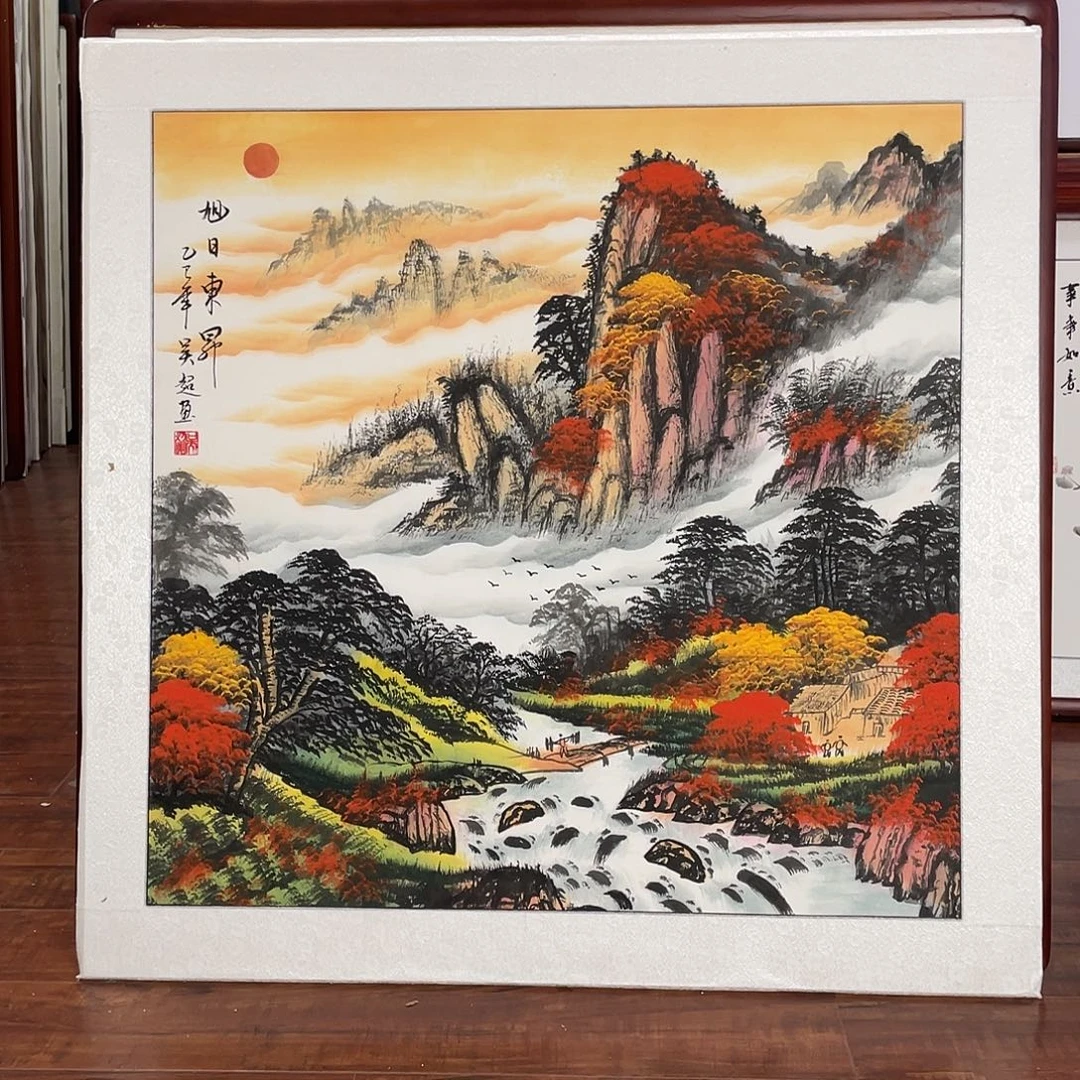 用***8国画带框尺寸83*83厘米