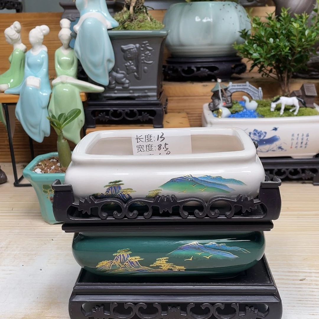 紫砂花盆陶瓷艺术花盆陶瓷