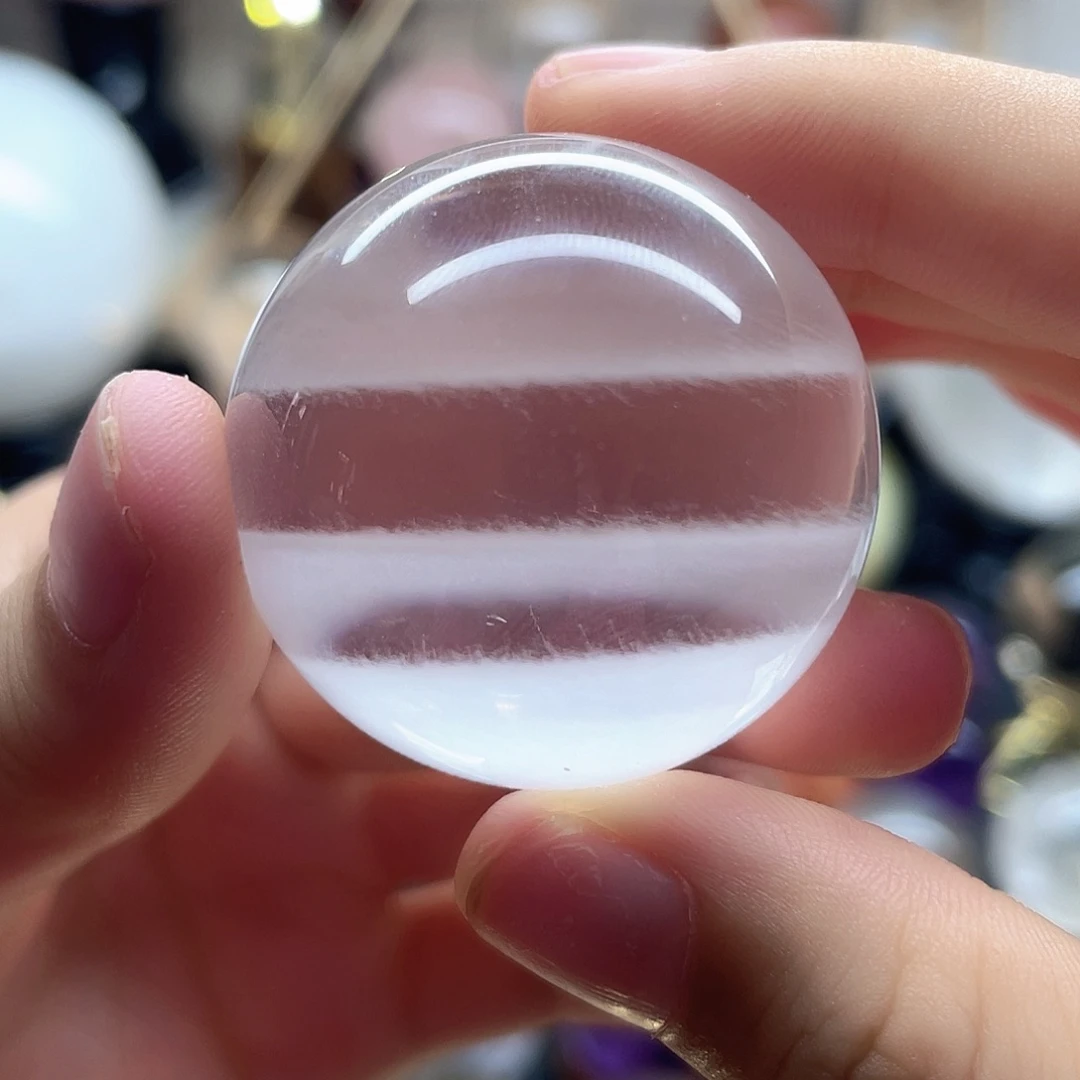 水晶珠宝半成品未镶嵌白兔毛卡3.5