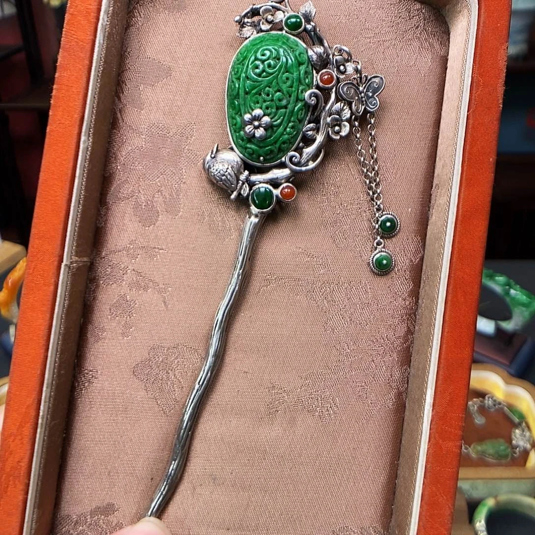 定制翡翠未镶嵌发簪