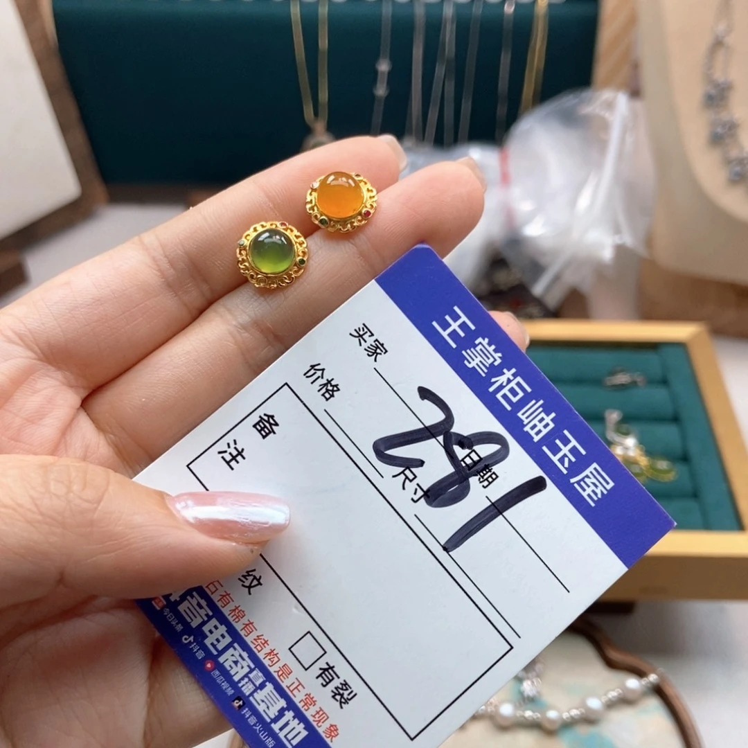 岫玉银S925镶嵌吊坠吊坠