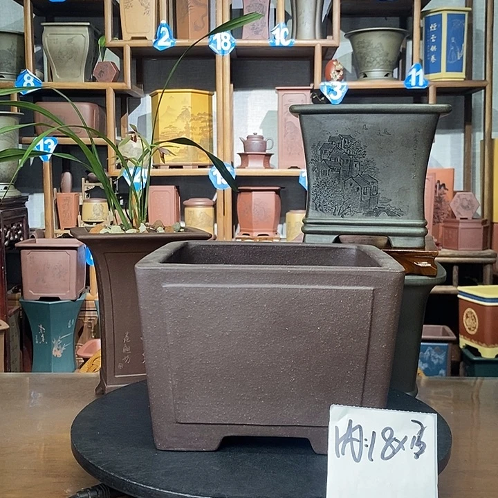紫砂花盆紫泥特价68包邮