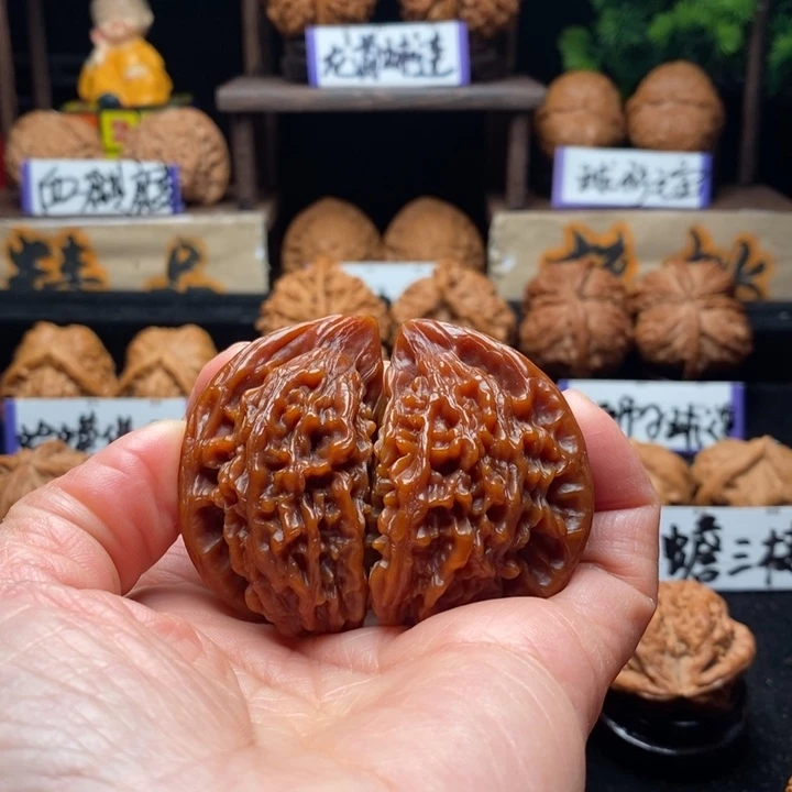 文玩核桃把件戏***馆官帽栾生壁