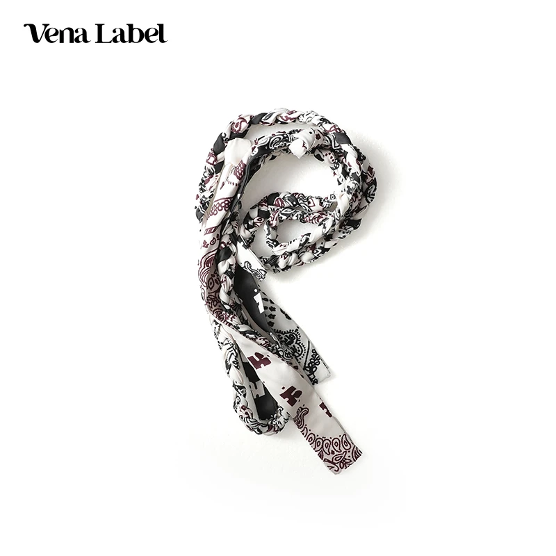 Vena Labe 25春夏新款腰果花腰带女士百搭印花服装配饰腰绳