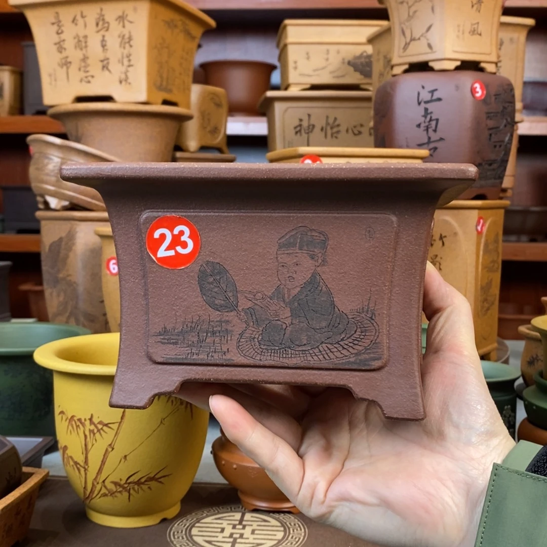 紫砂花盆盆景花盆小