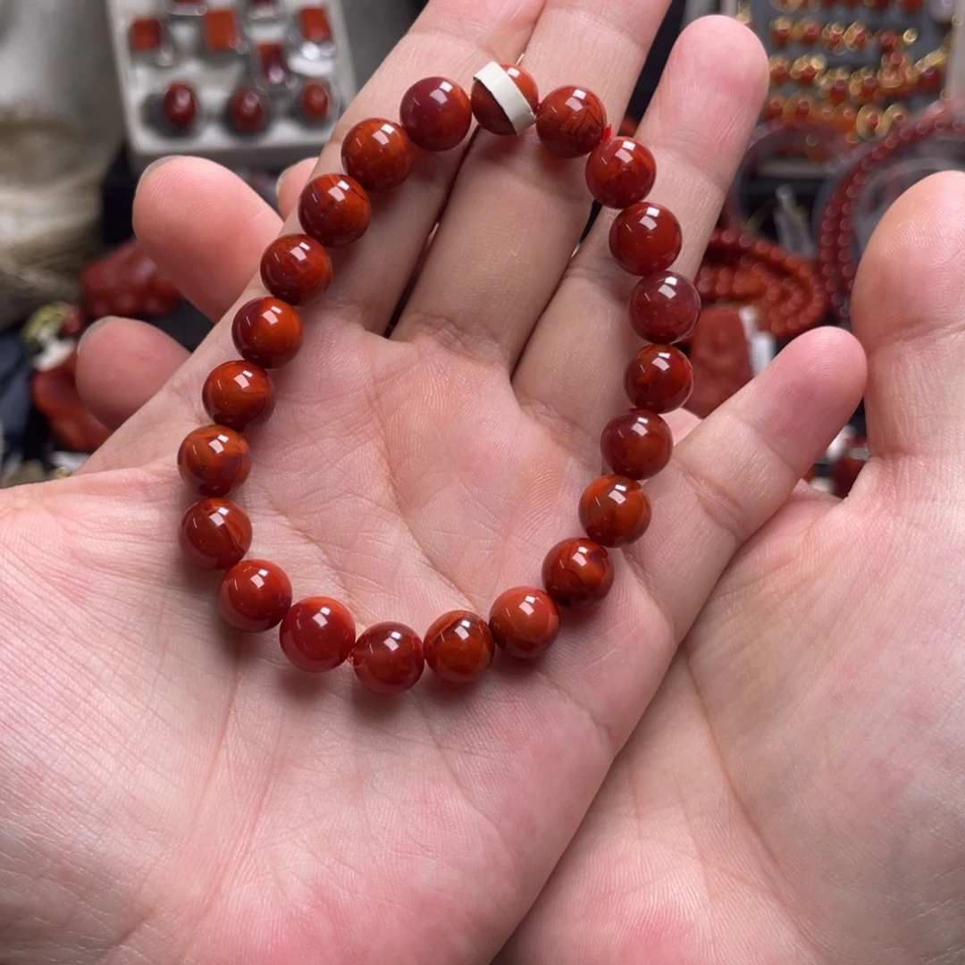 南红玛瑙未镶嵌9m双色手串