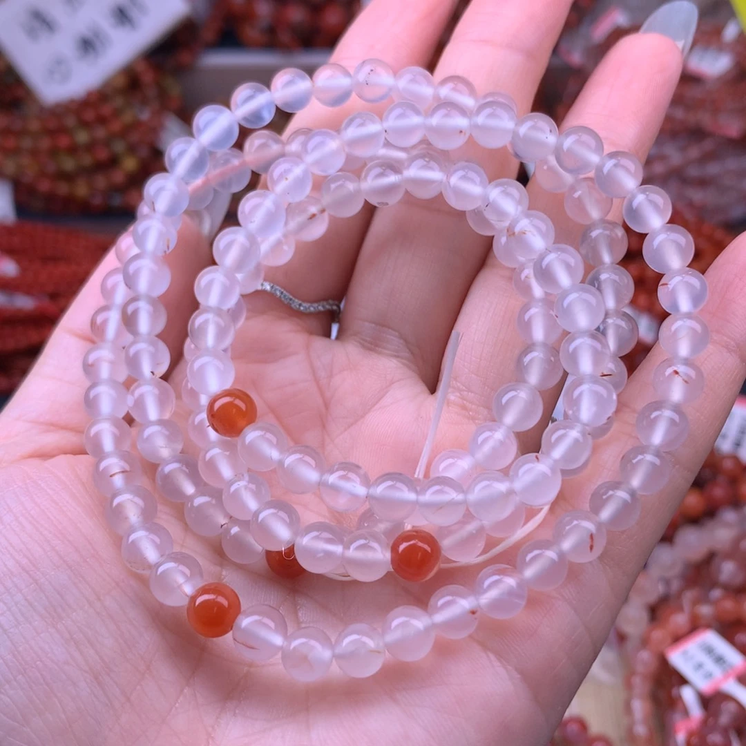 未镶嵌手链南红玛瑙32号特价飘花荔枝冻卡6