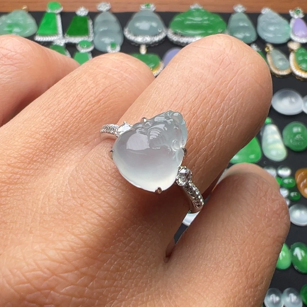 翡翠颈饰18K金镶嵌金蟾