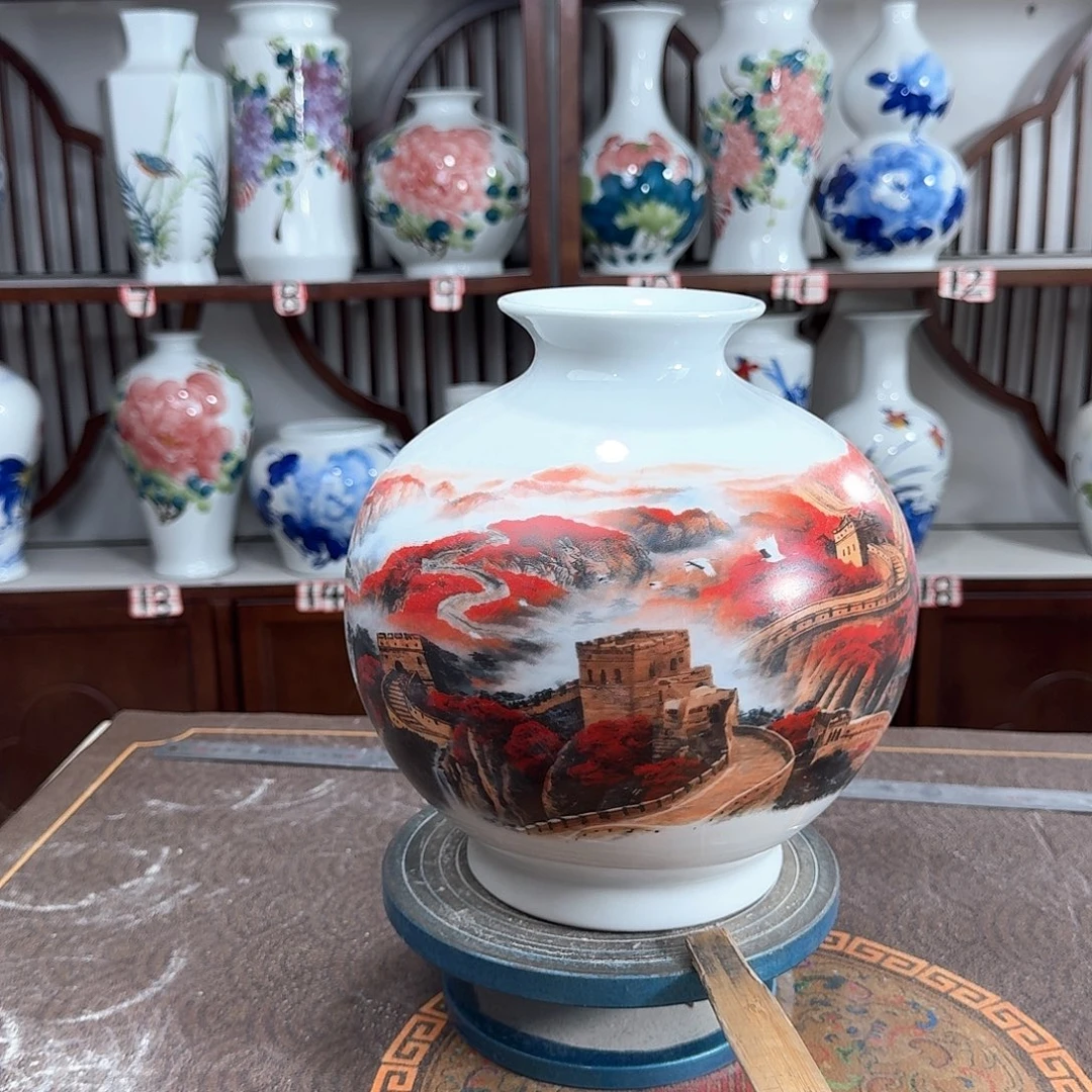 摆件景德镇陶瓷石江山