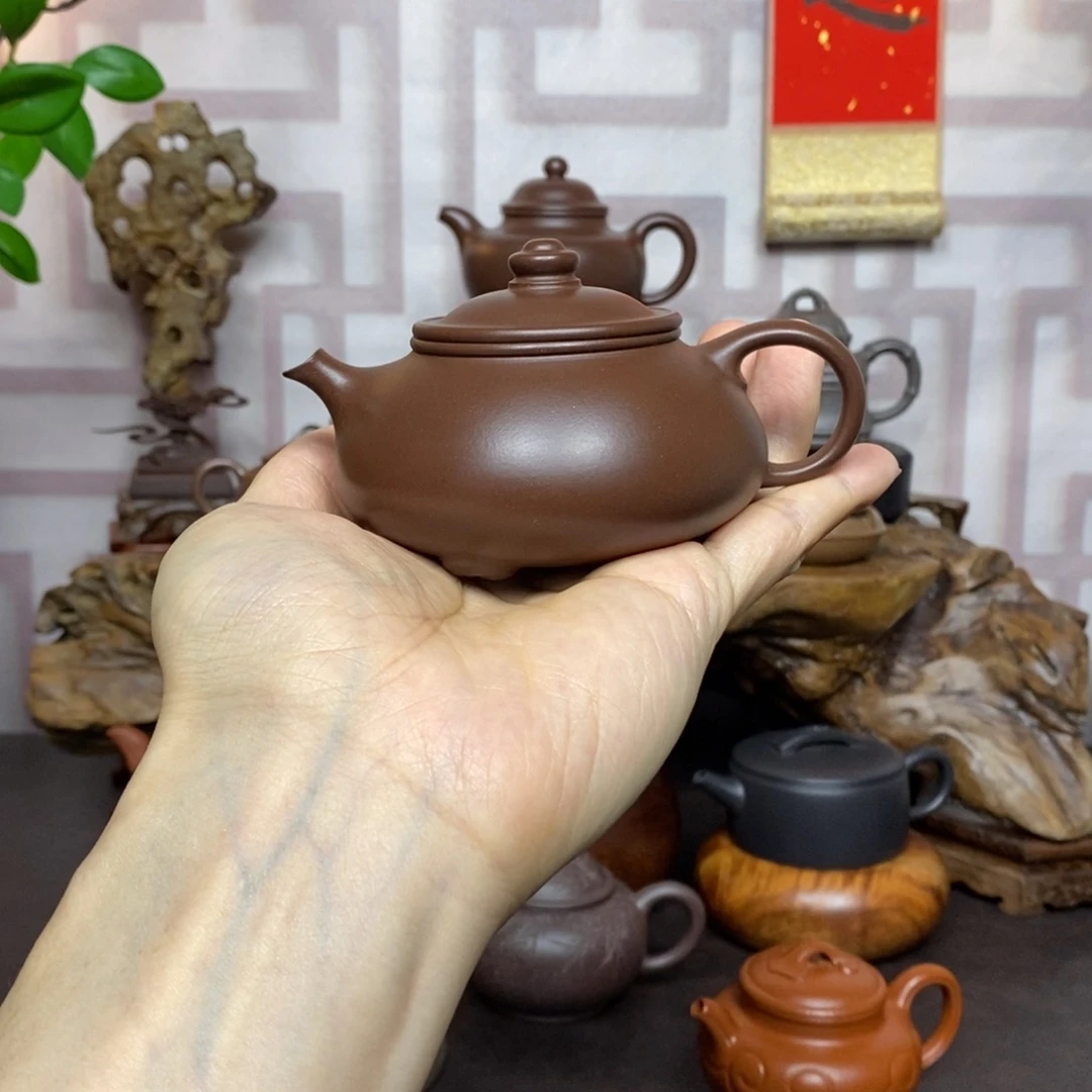 紫砂茶壶紫砂茶具老紫泥太极寒江