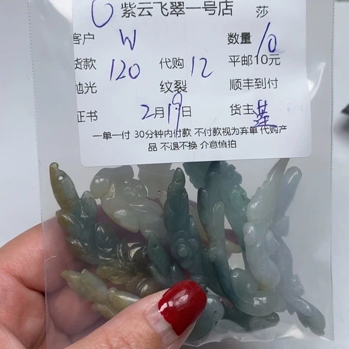 翡翠颈饰未镶嵌W****e天然翡翠