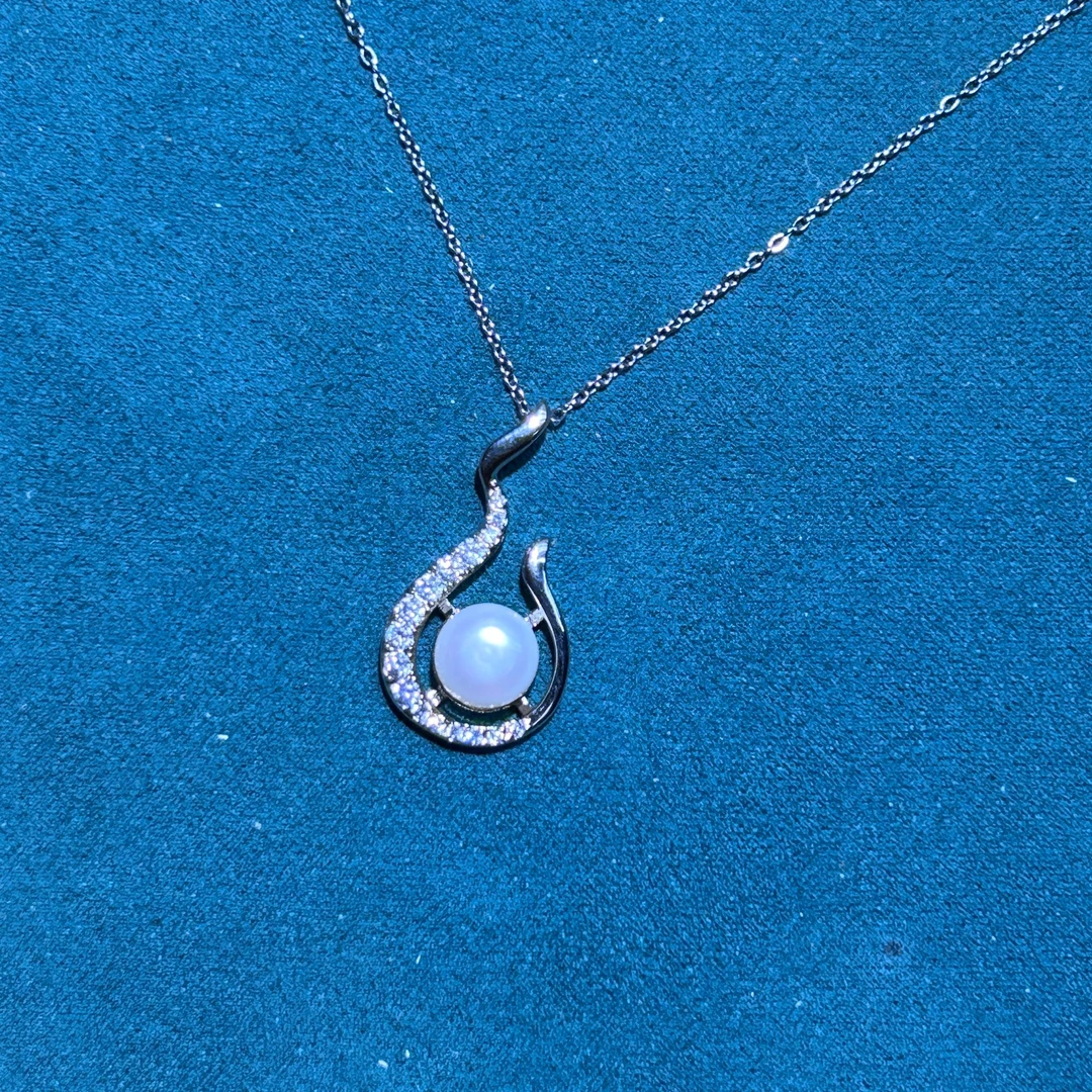 天然淡水馒头珍珠吊坠