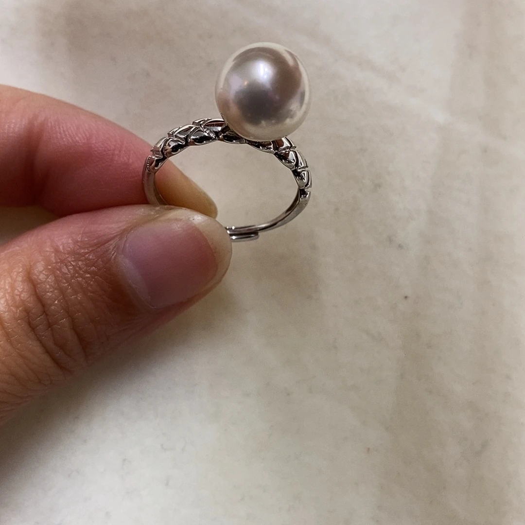 戒指淡水珍珠银S925镶嵌
