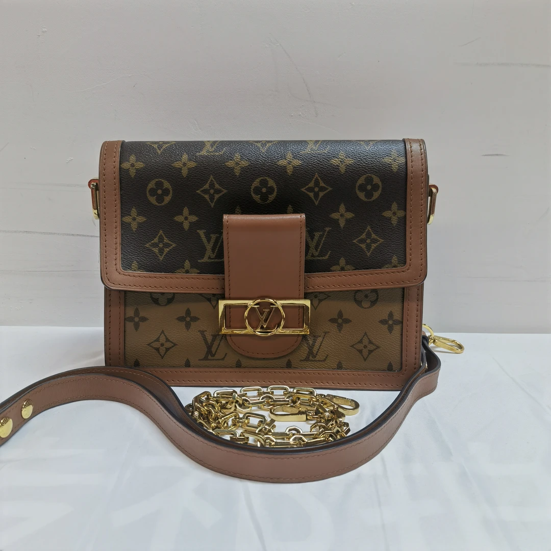 95新 LouisVuitton/路易威登 经典老花中号达芙妮单肩包斜挎包