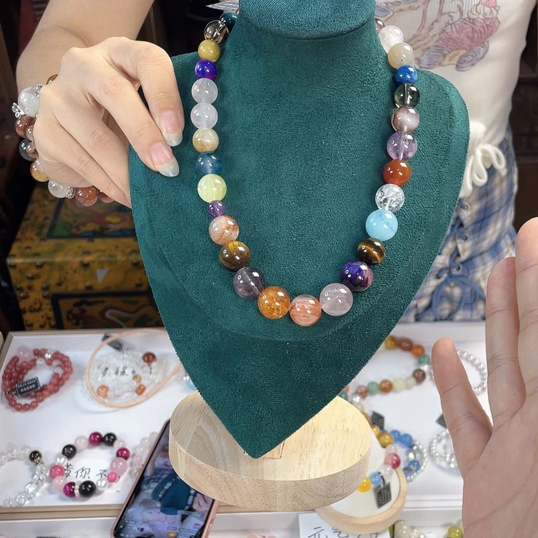 水晶手链银S925镀金镶嵌