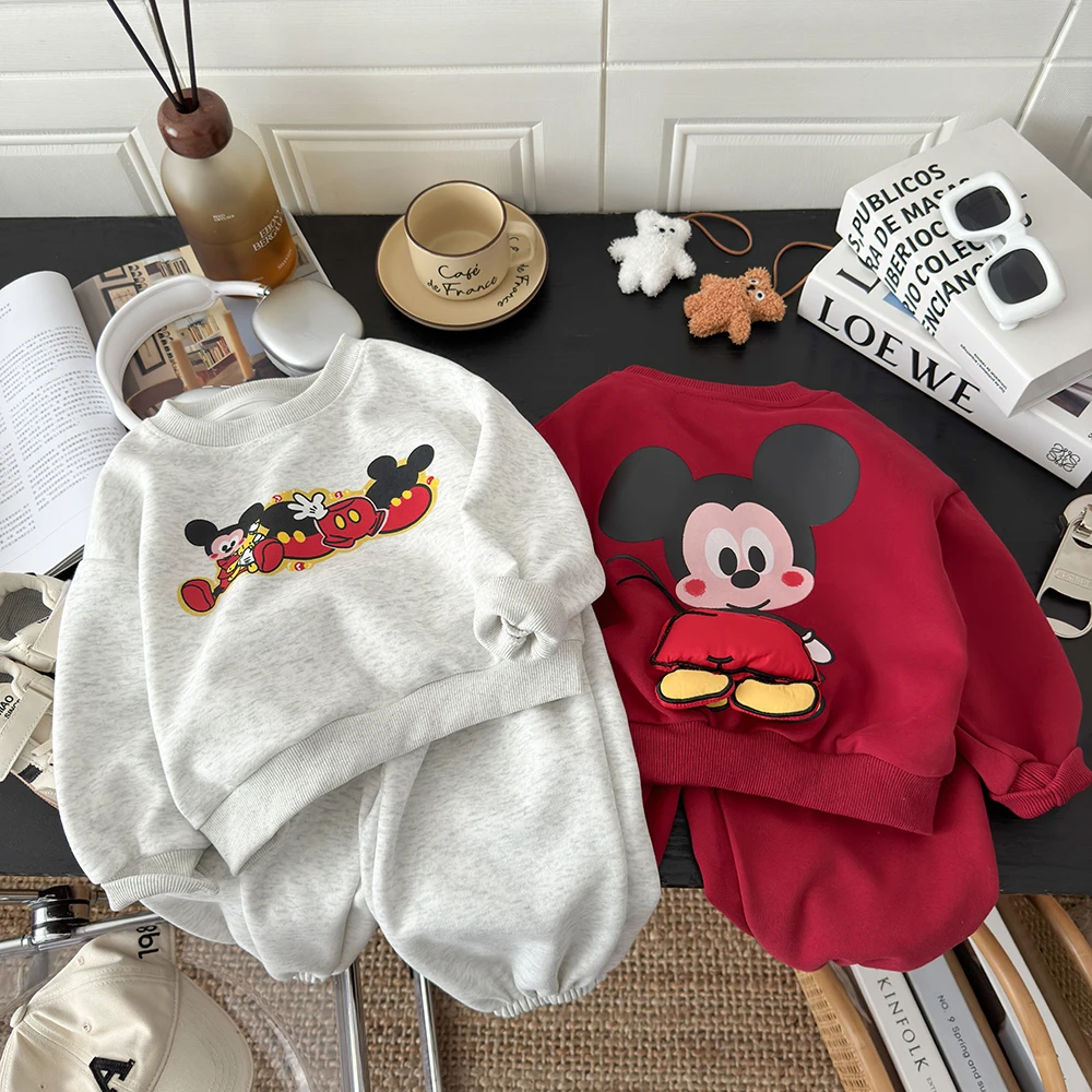 2025春秋新款儿童卫衣套装立体玩偶可爱套装宝宝秋冬外穿卫衣裤