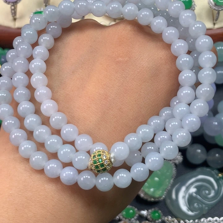 翡翠未镶嵌手链卡6.5