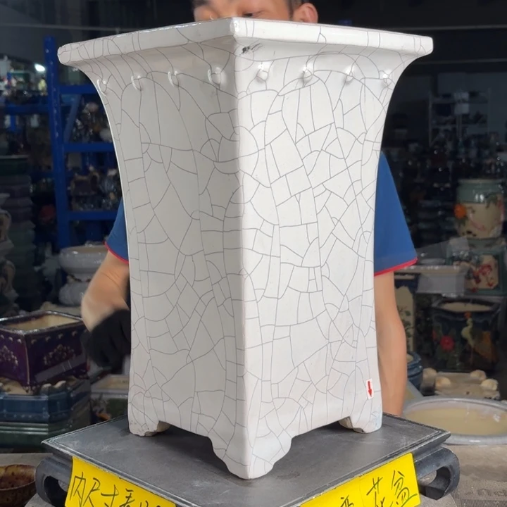 一风堂石湾花盆 内22高40修补痕迹瑕疵