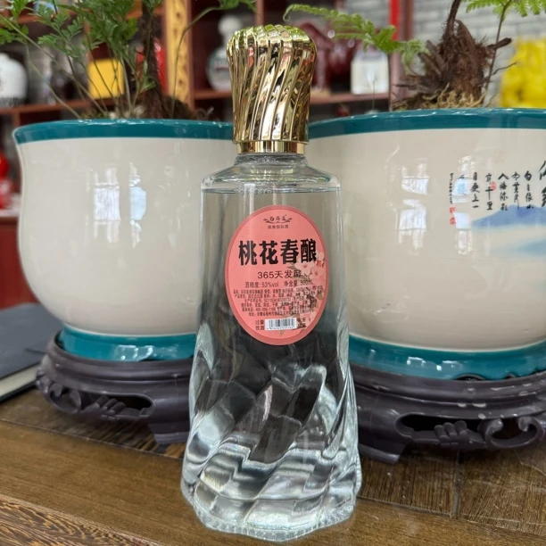 谷百道浓香型白酒固态纯粮桃花春酿53度53%Vol500ml