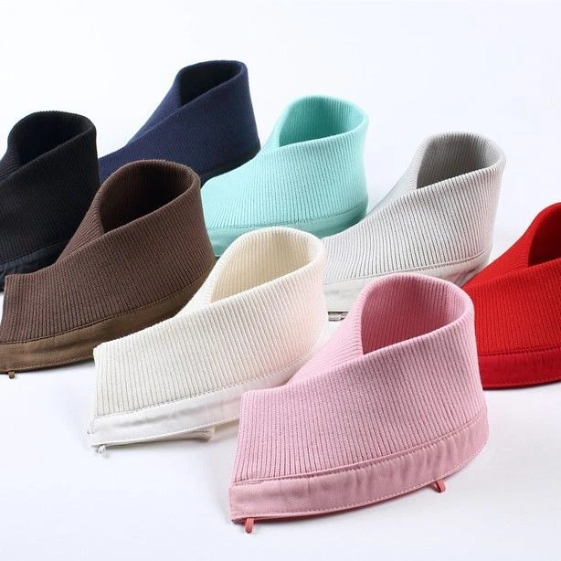 冬季纯棉55厘米针织螺纹羽绒服假领子防脏领套男女通用毛领子单买