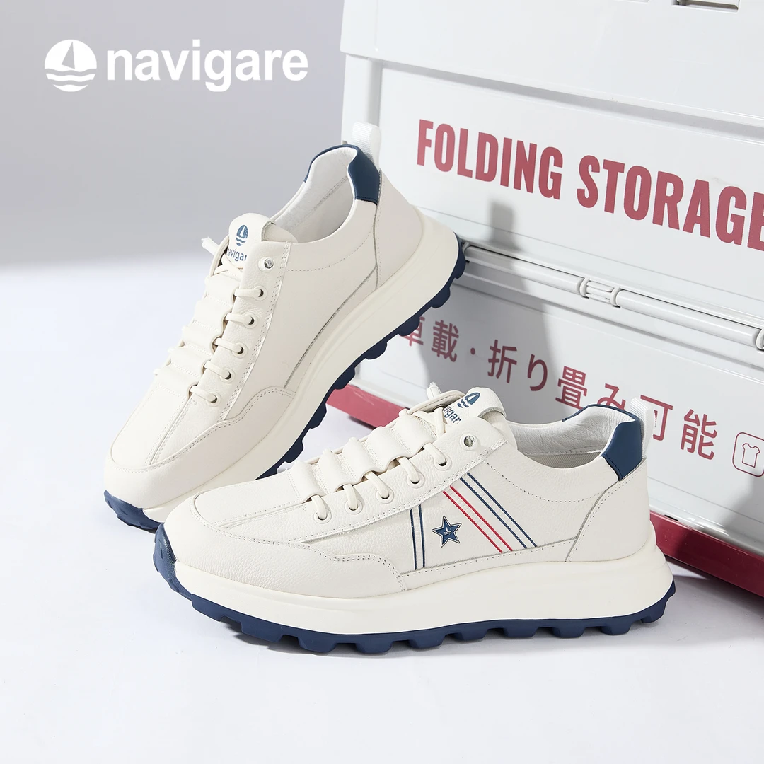 纳维凯尔意大利帆船休闲皮鞋男秋季新款轻便软底鞋子男款鞋子男鞋