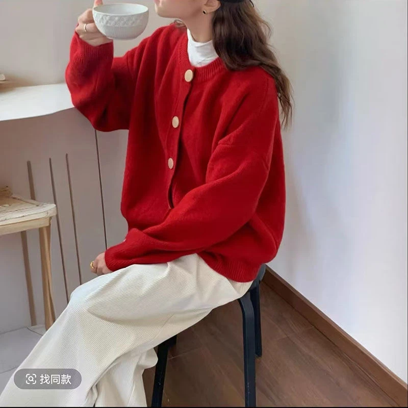 【700克高克重】加厚保暖毛衣女针织衫韩版百搭网红洋气开衫上衣