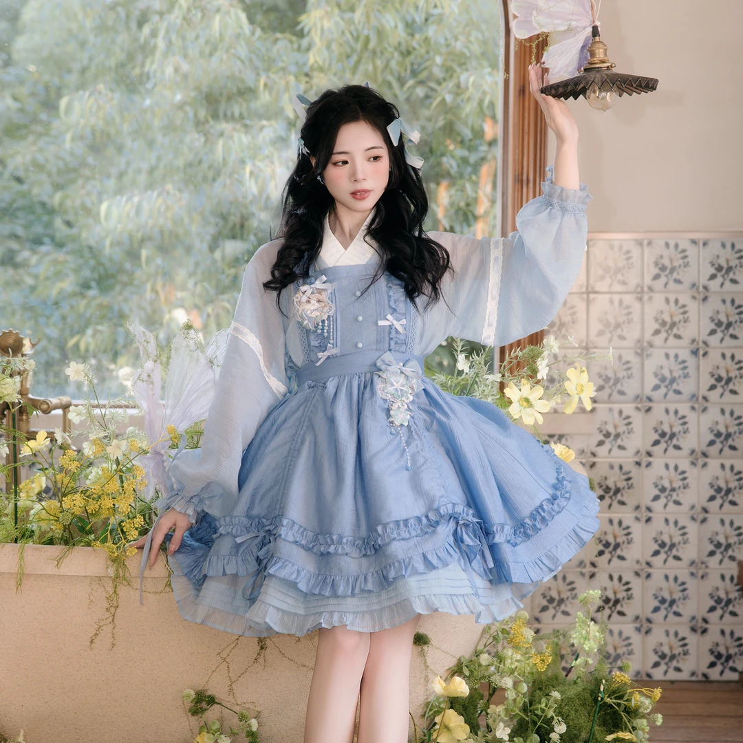 造镜集【朝颜弄影】新中式短马面裙织金仿妆花织锦缎明制日常少女