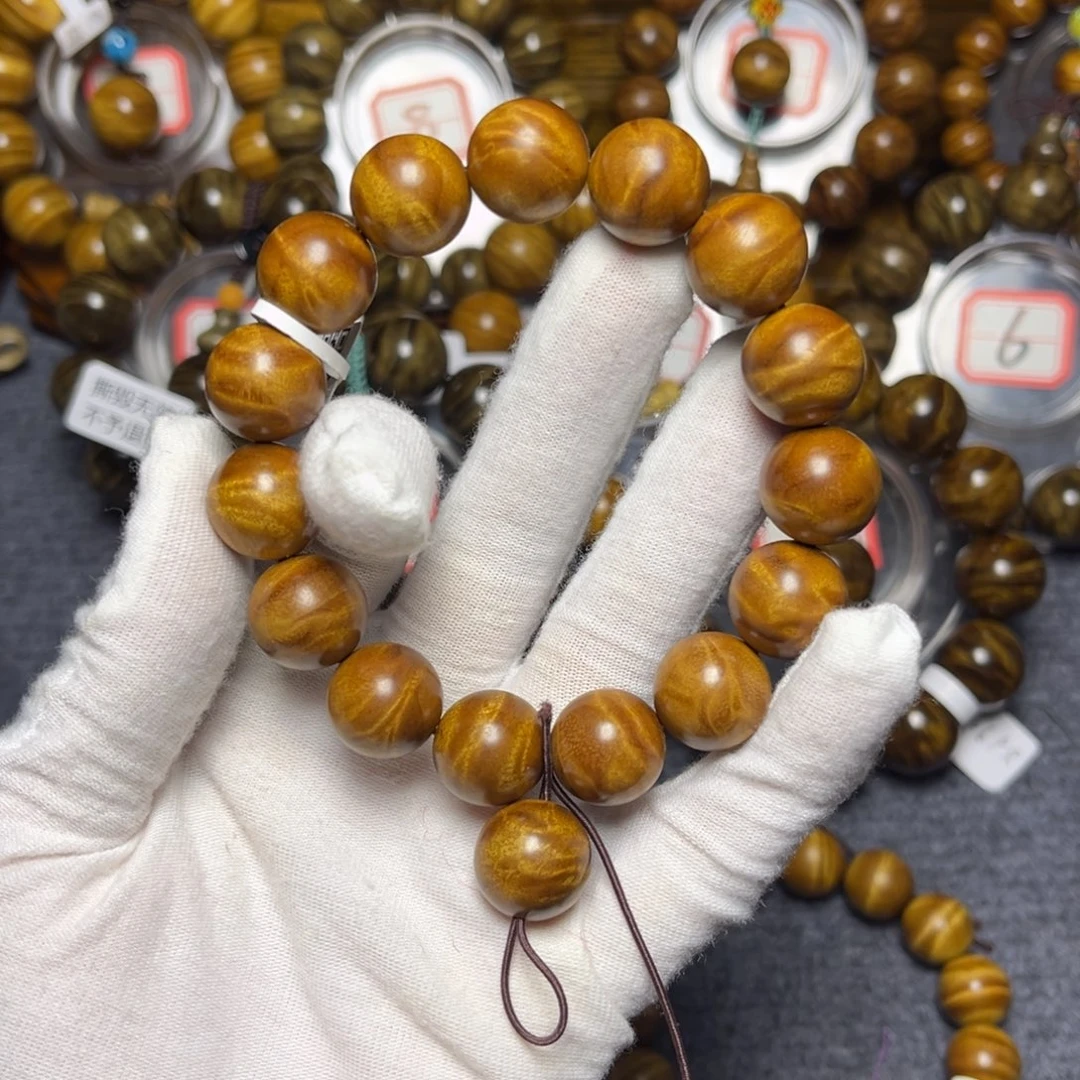 楠木（金丝楠）手串/手链红油底1.5龙胆640