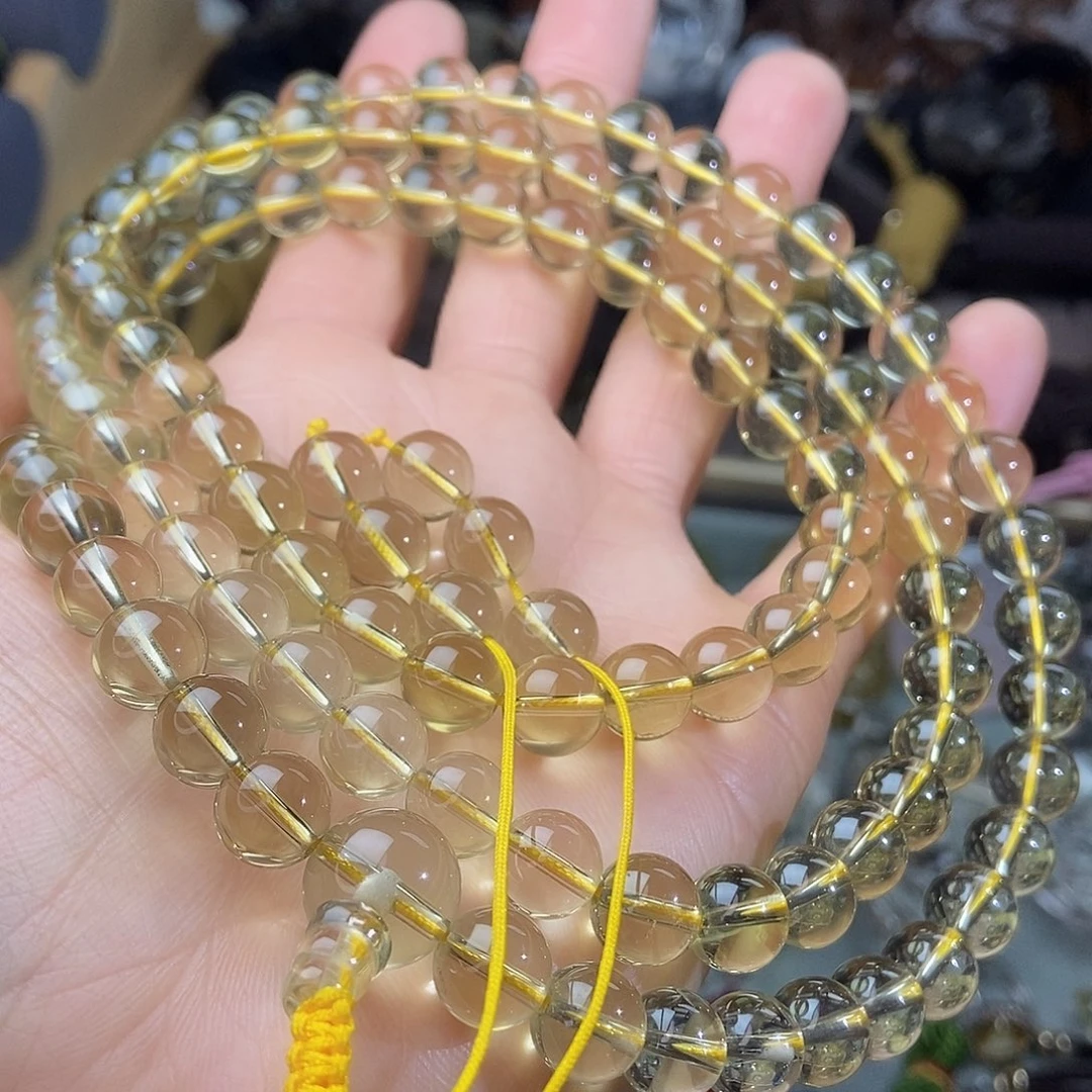 水晶套链未镶嵌水晶108颗念珠