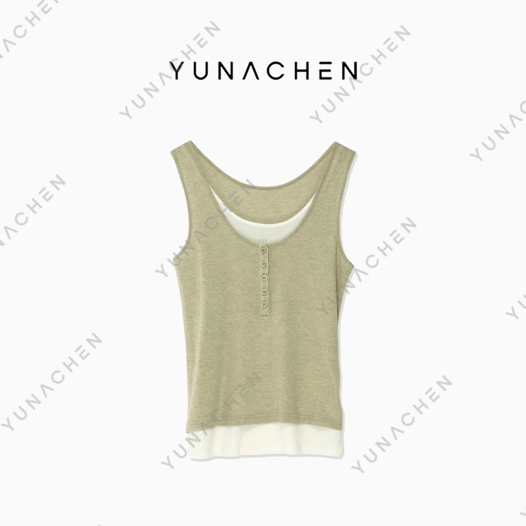 【律动】E20春夏气质舒适休闲假两件背心针织衫611-ZC30053