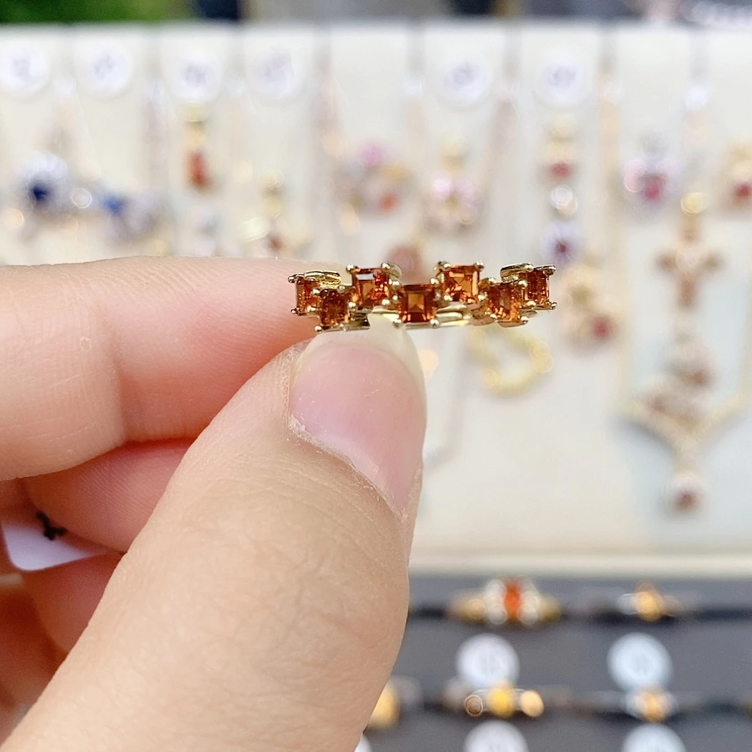 银S925镶嵌戒指黄晶