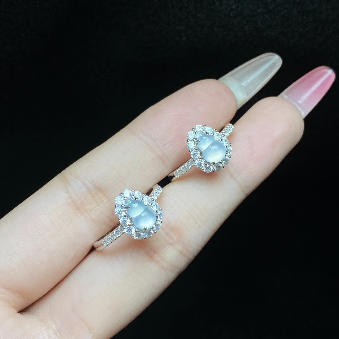 【小北好物】S925银翡翠戒指约4*7mm【多样性发一件】QH14X427