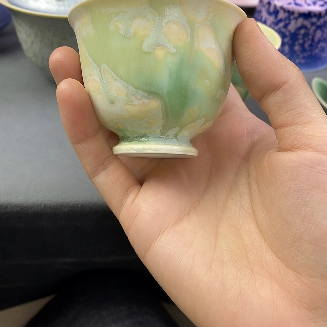 羊***咩景德镇高温颜色釉杯