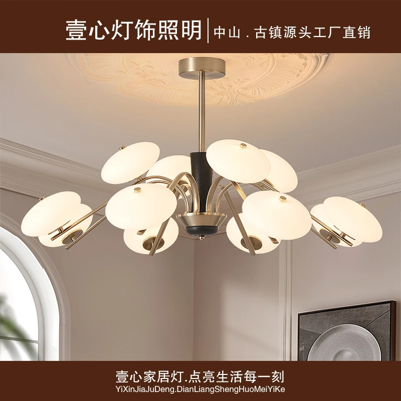 古风吊灯铁艺实木客厅灯法式复古卧室灯创意餐厅灯2025新款设计师