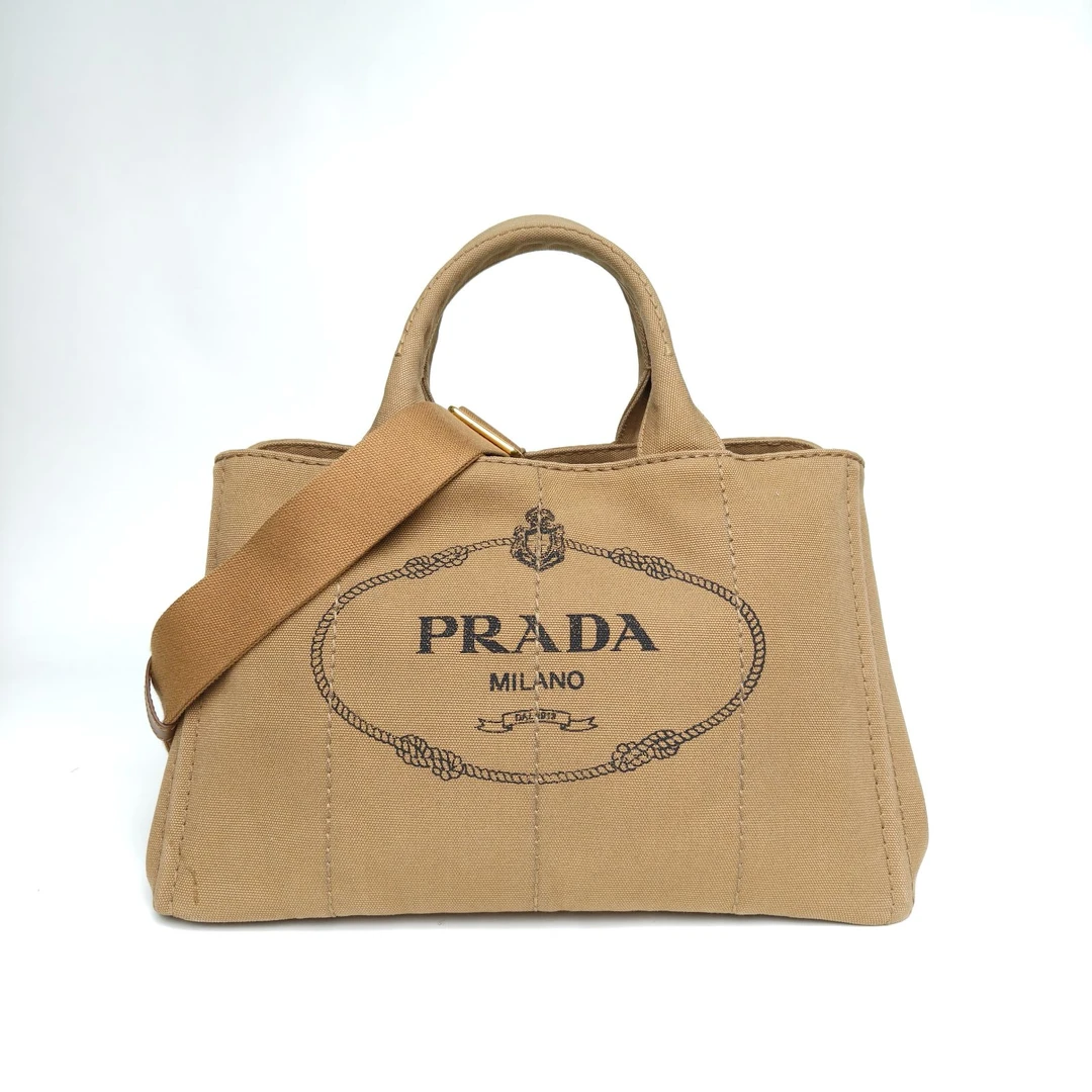 95新 Prada/普拉达 小花Jerry活动沙滩包 复古印花 中号